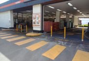 Removable bollards protecting BWS Bayswater from ram raids
