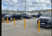 Removable bollards Mornington installation at car dealership