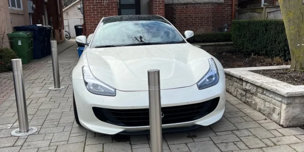 bollards prevent car theft from driveways