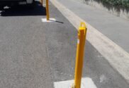 removable bollard installation in Brooklyn