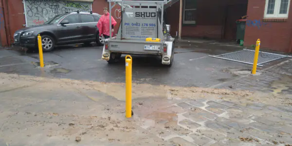Residential bollards Melbourne driveway installation by Shug Bollards